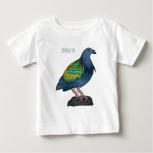 Nicobar pigeon bird cartoon illustration baby T-Shirt