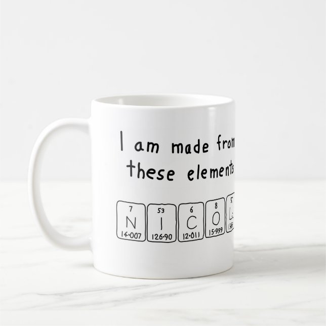 Nicola periodic table name mug (Left)