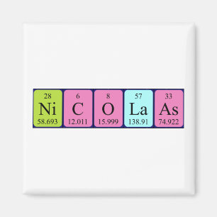 Nicolaas periodic table name magnet