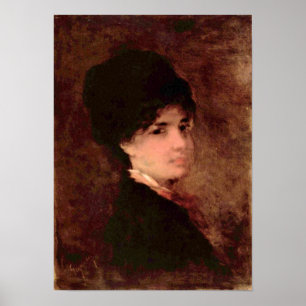 Nicolae Grigorescu - Portrait of a Woman Poster