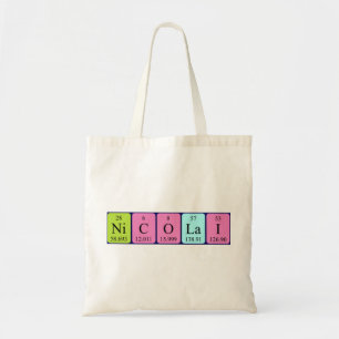 Nicolai periodic table name tote bag