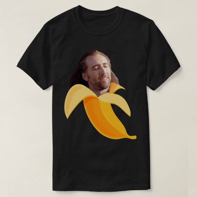 Nicolas cage in a banana    T-Shirt (Design Front)