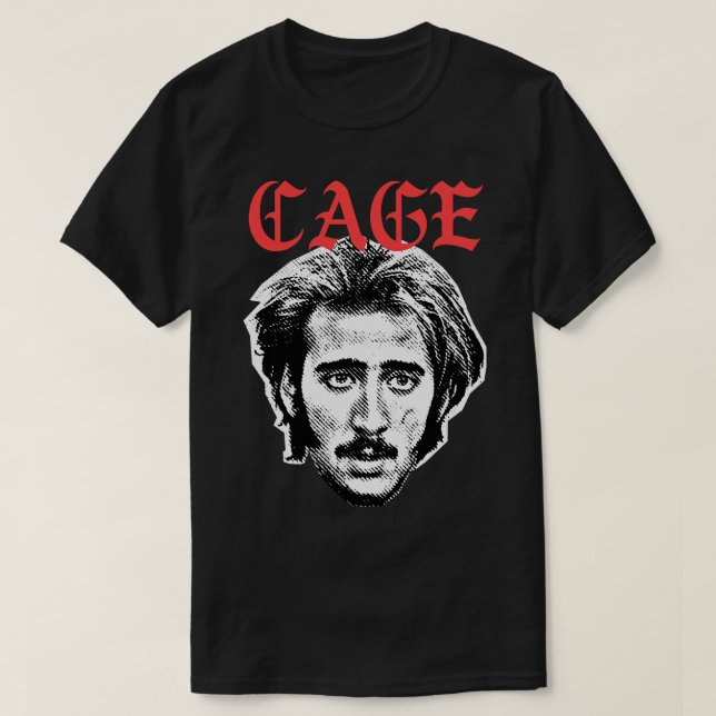 Nicolas Cage Retro Aesthetic Fan Art Design T-Shirt (Design Front)
