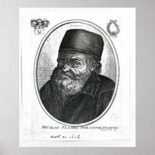 Nicolas Flamel engraved by Balthazar Moncornet Poster
