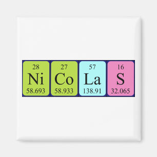 Nicolas periodic table name magnet