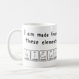 Nicolas periodic table name mug