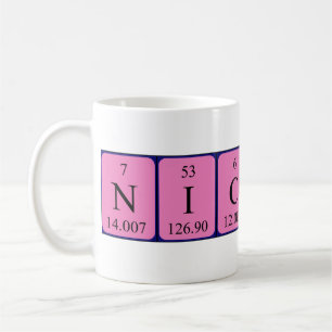 Nicolas periodic table name mug