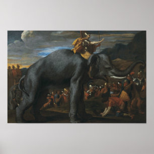 Nicolas Poussin - Hannibal crossing the Alps Poster