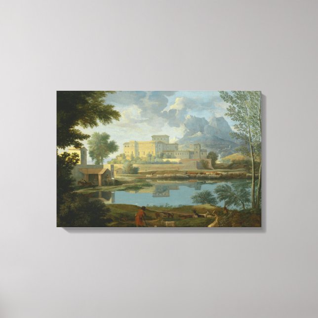 Nicolas Poussin - Landscape with a Calm Canvas Print (Front)