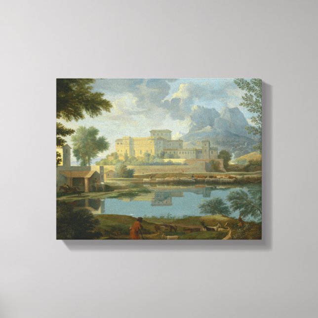 Nicolas Poussin - Landscape with a Calm Canvas Print (Front)