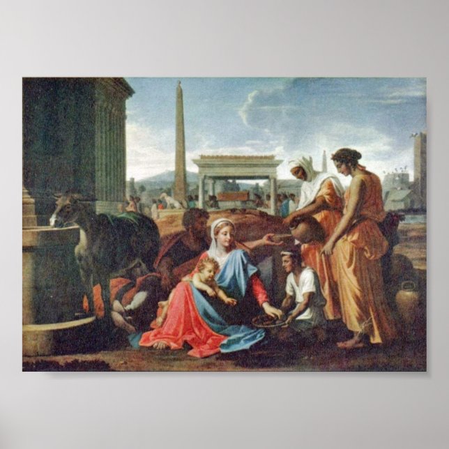 Nicolas Poussin - Rest on the Flight to Egypt Poster (Front)
