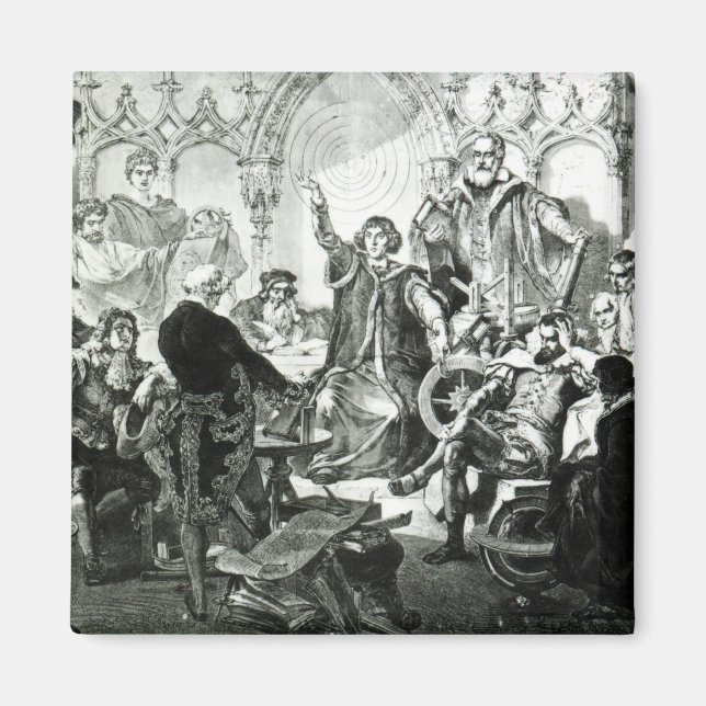 Nicolaus Copernicus  Explaining his Theory Magnet (Front)