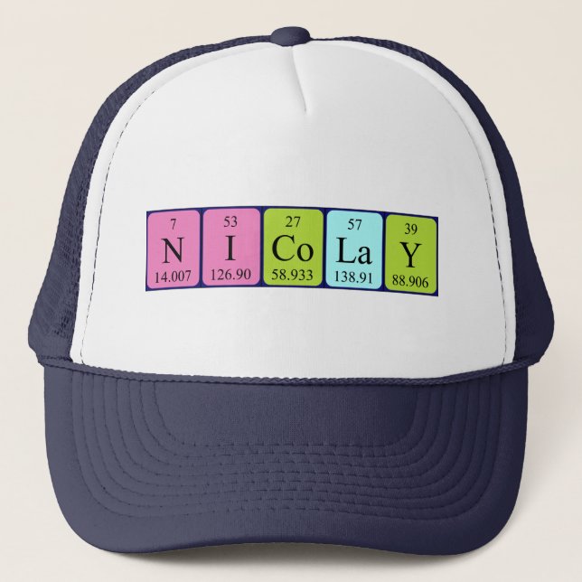 Nicolay periodic table name hat (Front)