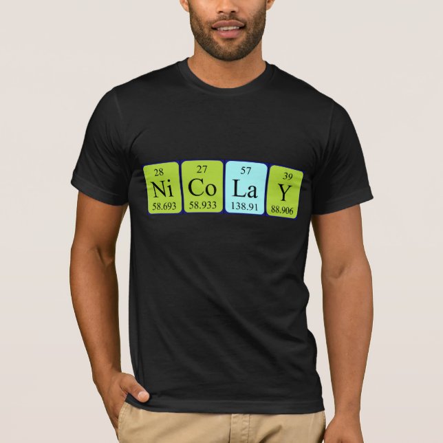 Nicolay periodic table name shirt (Front)