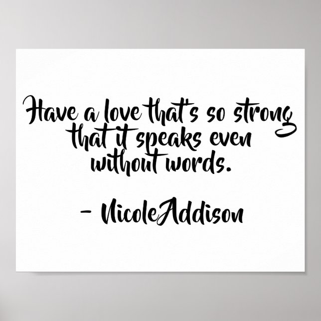 Nicole Addison quote Poster (Front)