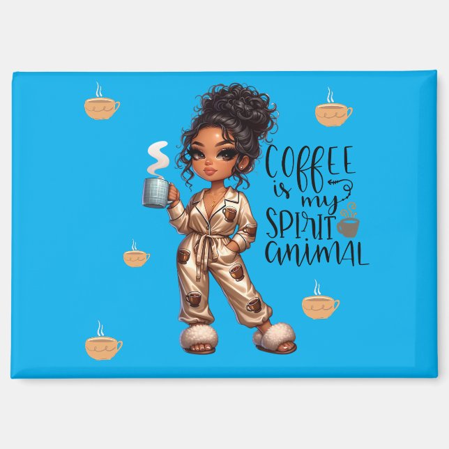 Nicole Coffee Spirit Animal Magnet (Front)
