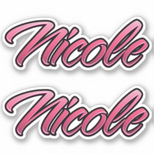 Nicole faded pink sticker sticker embroiderset