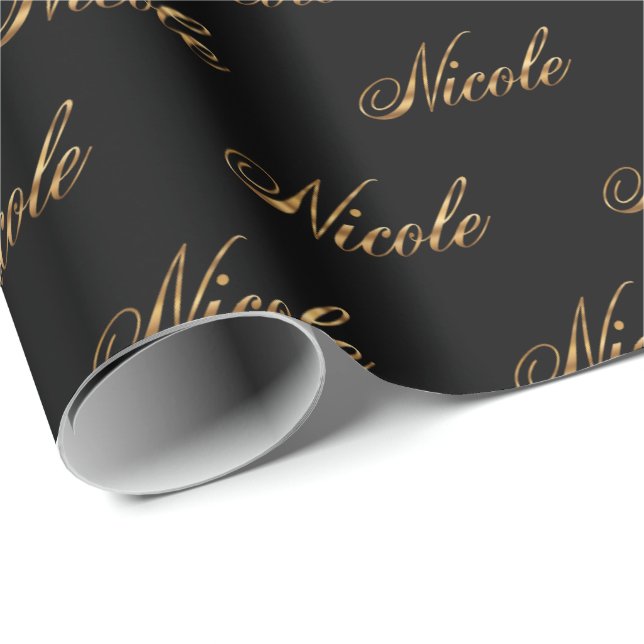 Nicole gold Design Lettering gift paper (Roll Corner)