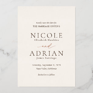 Nicole Ivory Elegant Wedding Save the Date