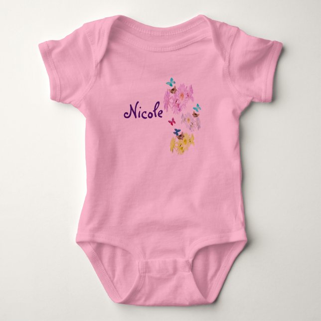 Nicole, Name With Kittens, Baby Bodysuit (Front)