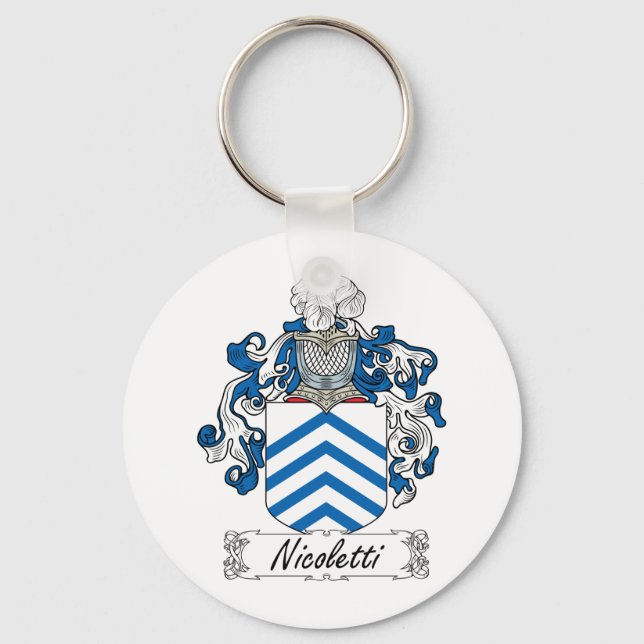 Nicoletti Family Crest Key Ring (Front)
