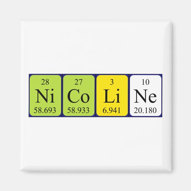 Nicoline periodic table name magnet (Front)