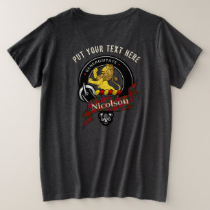 Nicolson Clan Badge Personalised Women's  Plus Size T-Shirt