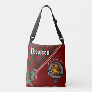 Nicolson Clan Badge & Tartan Tote