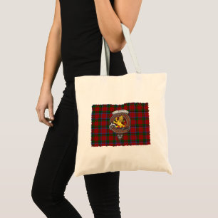 Nicolson Clan Badge Tartan Tote Bag