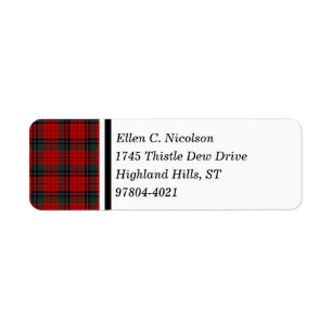 Nicolson Clan Red and Black Scottish Tartan