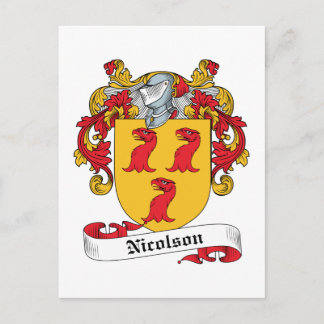 Nicolson Family Crest Postcard