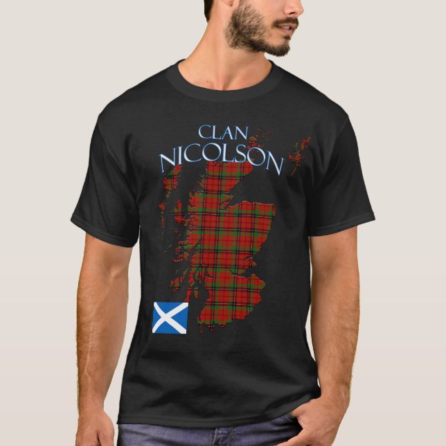 Nicolson Scottish Clan Tartan Scotland T-Shirt (Front)