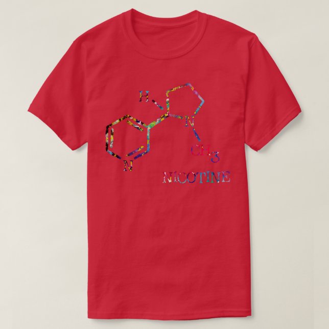 Nicotine molecule 1 T-Shirt (Design Front)