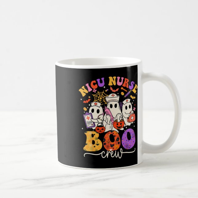 Nicu Boo Crew Costume Funny Nurse Ghost Halloween  Coffee Mug (Right)