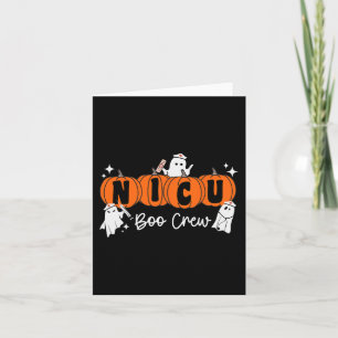 Nicu Boo Crew Ghost Pumpkin Costume NICU Nurse Hal Card