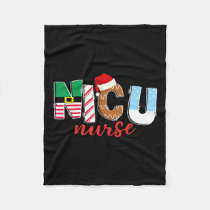 Nicu Christmas Nicu Nurse Xmas Party Nicu Nursing Fleece Blanket