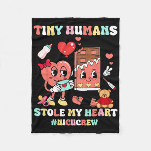 Nicu Crew Chocolate Heart Neonatal Icu Nurse Valen Fleece Blanket