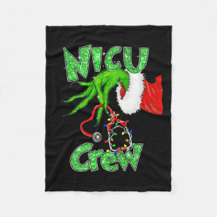 Nicu Crew Nurse Merry Christmas Stethoscope Xmas P Fleece Blanket