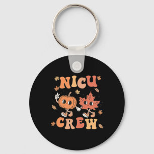 NICU Crew Pumpkin Leaf Fall NICU Nurse Halloween Key Ring