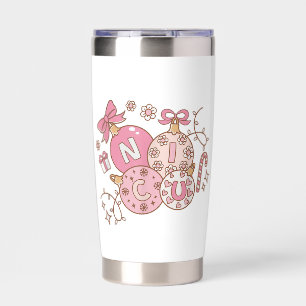 NICU Cutie Christmas – Festive Ornament Design Insulated Tumbler