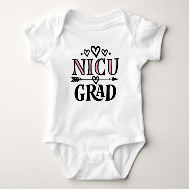 NICU Grad Baby Girl Gift Idea Baby Bodysuit (Front)
