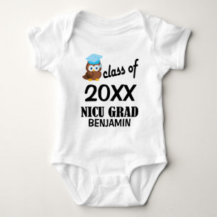 NICU Grad Owl Personalised Graduate Baby T-shirt Baby Bodysuit
