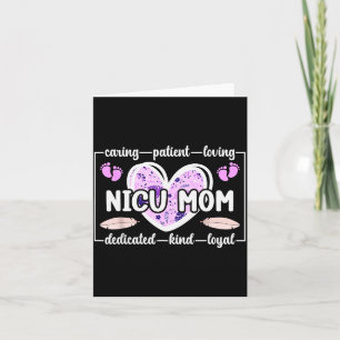 Nicu Mom Of Nicu Warrior Heart Micro Preemie Baby Card