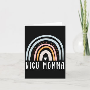 Nicu Momma Retro Boho Rainbow Colourful Nicu Mum T Card