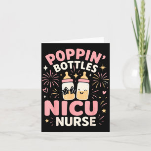 Nicu New Years Shirt, Nurse Png Bottles For The Ne Card