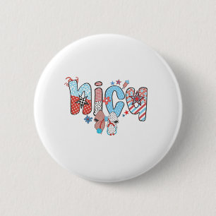 NICU Nurse 4th of July American Nurse 6 Cm Round Badge