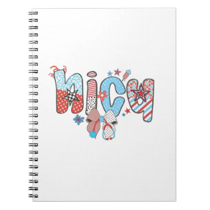 NICU Nurse 4th of July American Nurse Notebook