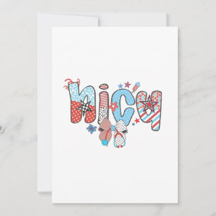 NICU Nurse 4th of July American Nurse Thank You Card