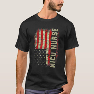 NICU Nurse 4th Of July US Flag Patriotic Nurse Wee T-Shirt