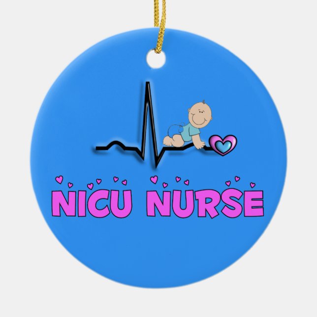 NICU Nurse Adorable Christmas Ornament (Front)